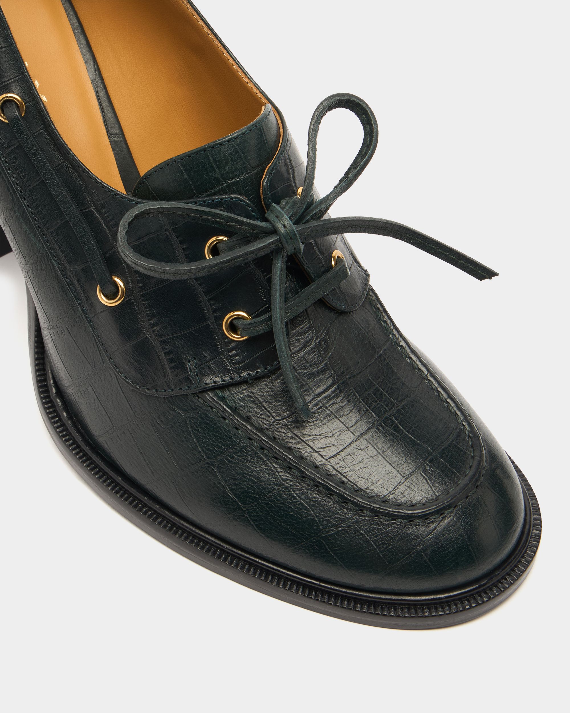Bally Global - Saule Pump in Green Embossed Leather - Green