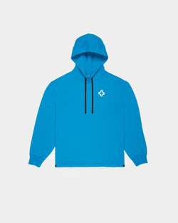 Felpa Con Cappuccio Bally Peak Outlook In Cotone Organico Blu