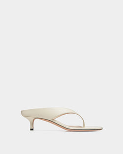 Nyna Sandales En Cuir Couleur Ivoire