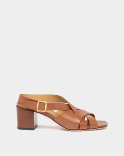Sandales Essence en cuir marron ambré