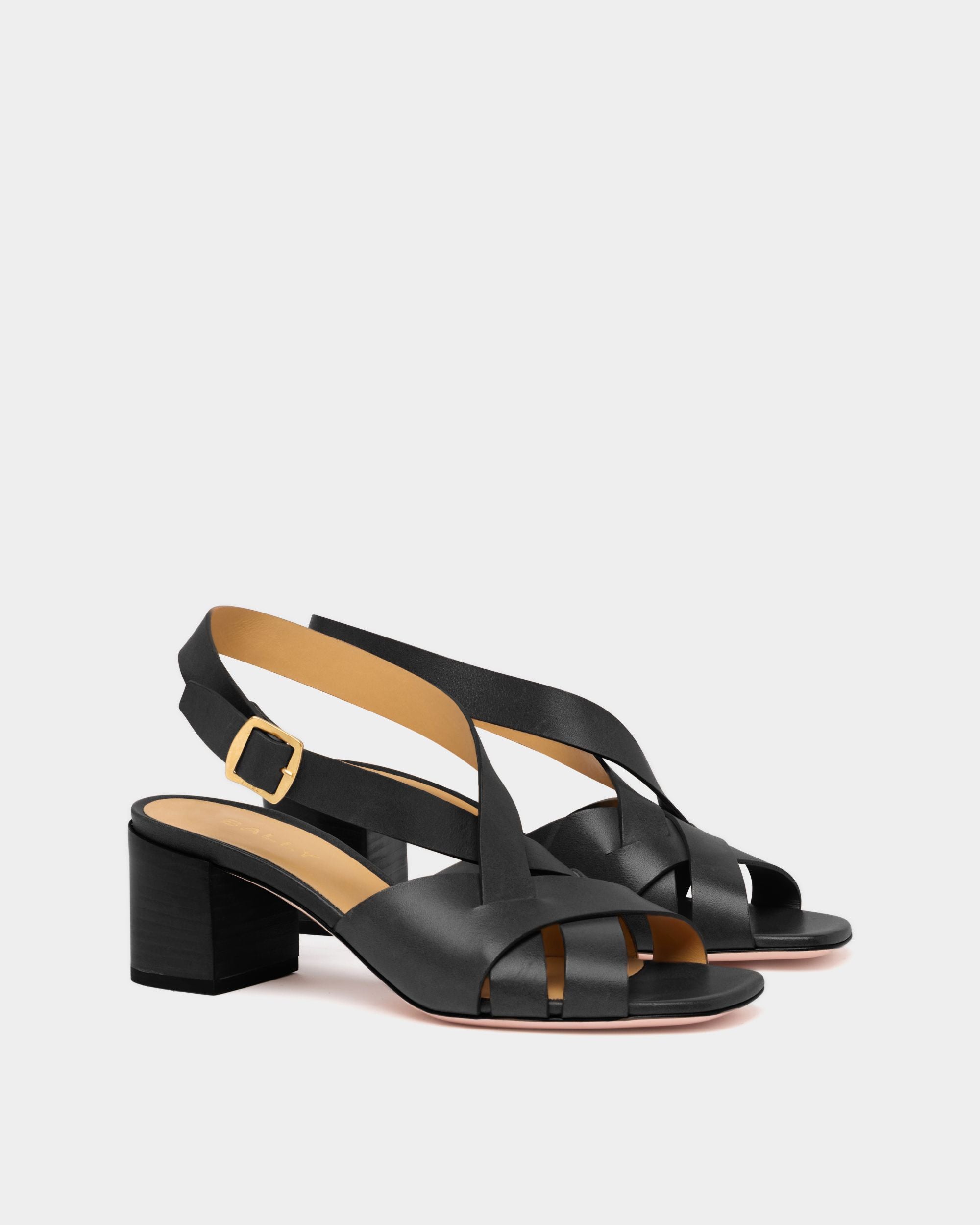 Bally Global - Sandales Essence en cuir noir - Noir