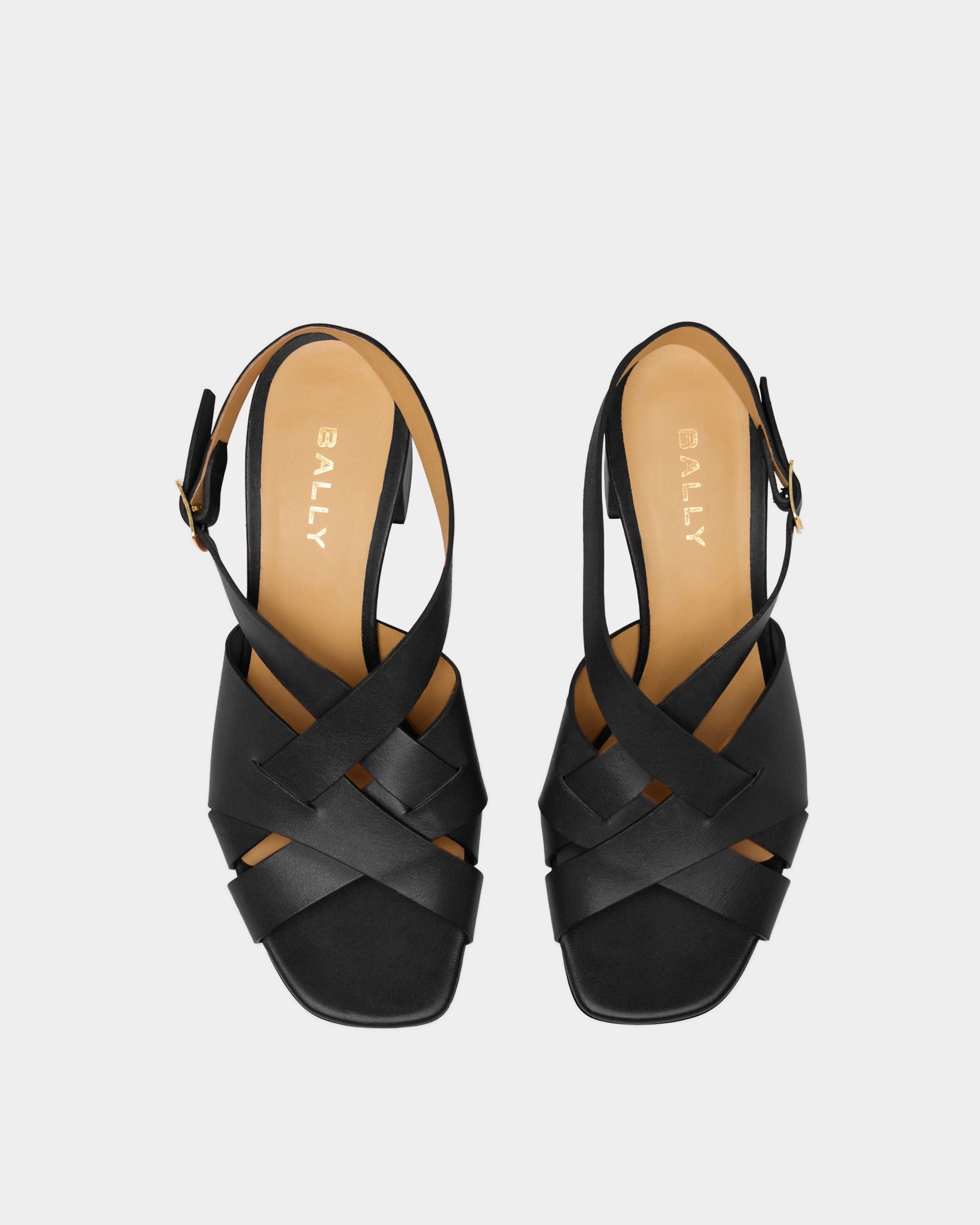 Bally Global - Sandales Essence en cuir noir - Noir
