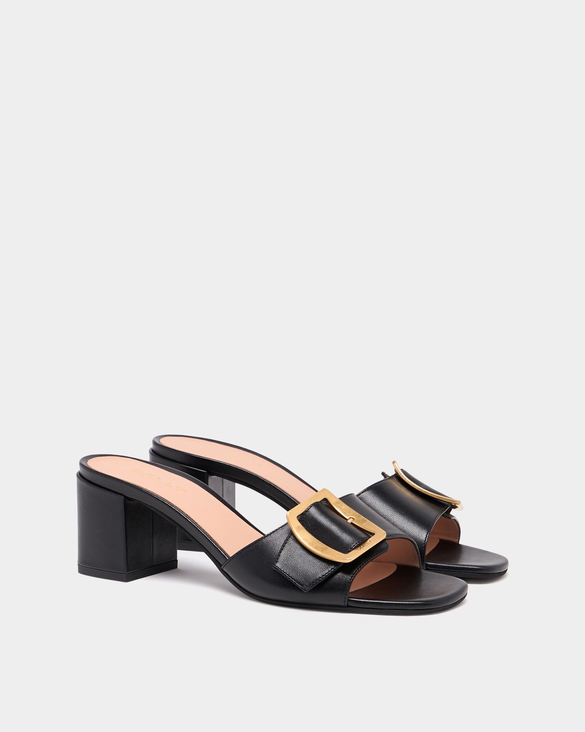 Bally Global - Boucle Mule in Black Leather - Black