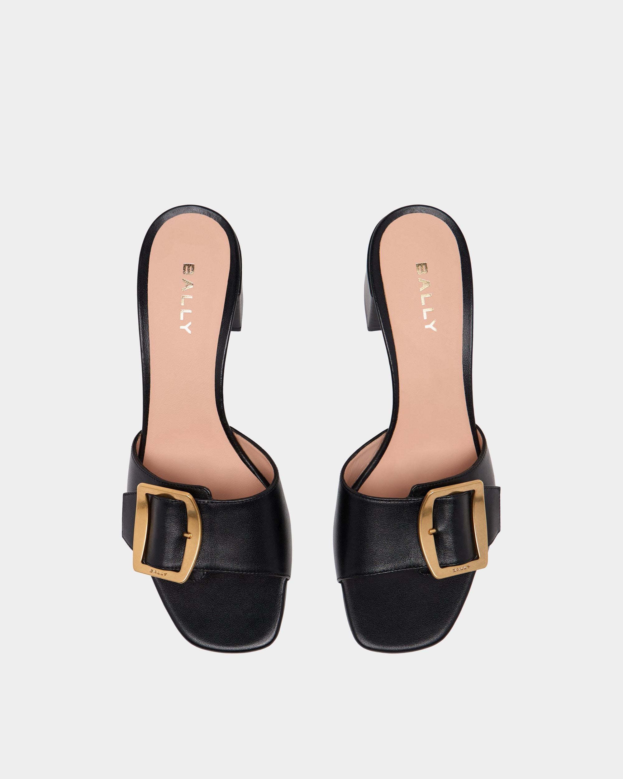 Bally Global - Boucle Mule in Black Leather - Black