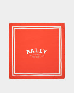 Silk Carré Scarf In Orange
