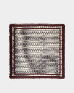 Foulard With Emblem Print In Andorra Silk