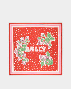 Foulard in Strawberry Print Silk