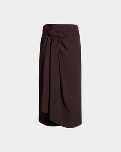 Midi Skirt In Ebano Viscose Blend