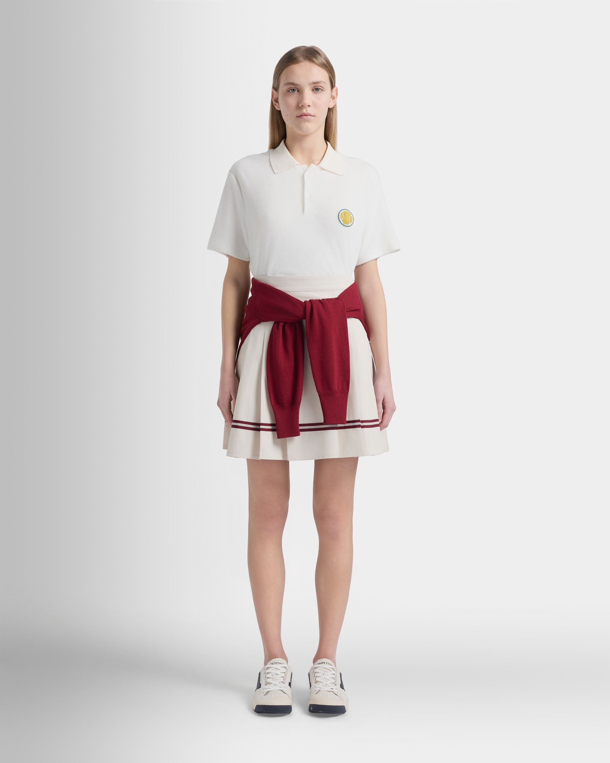 Bally Global - Rock aus Baumwolle in Elfenbein mit Bally-Ribbon-Details aus der Tennis Collection - White