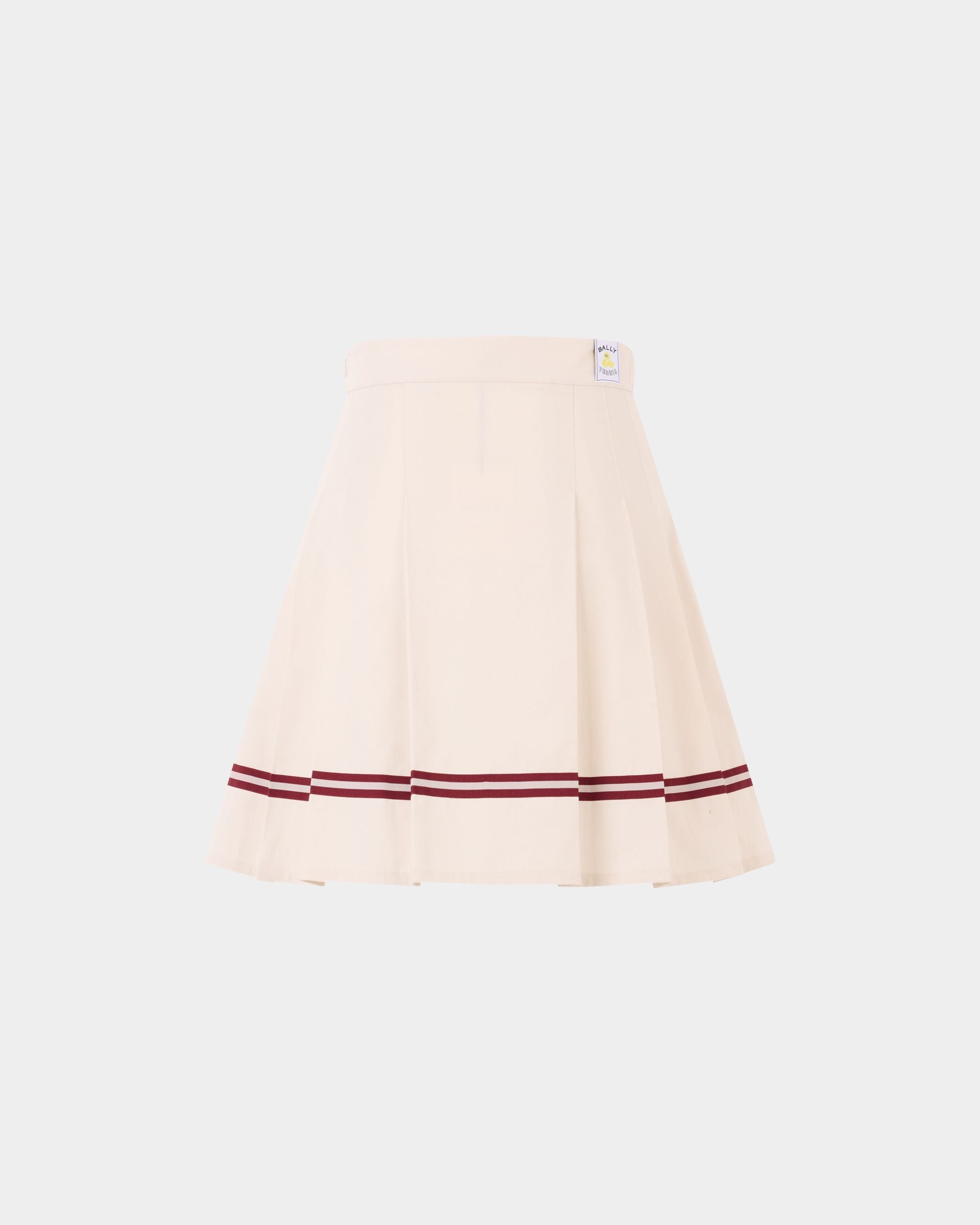 Bally Global - Rock aus Baumwolle in Elfenbein mit Bally-Ribbon-Details aus der Tennis Collection - White