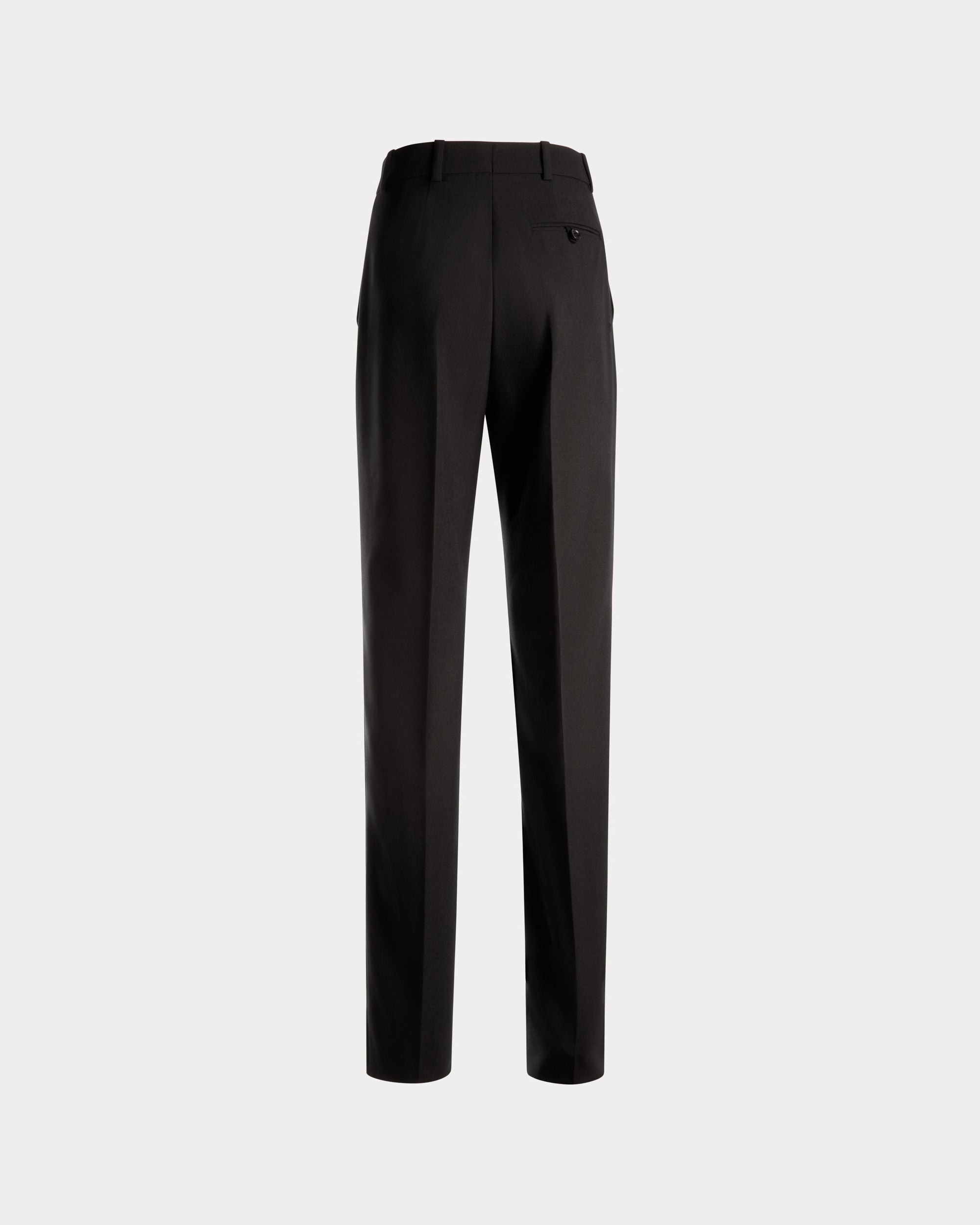 Bally Global - Pantalón Recto De Lana Negra - Negro