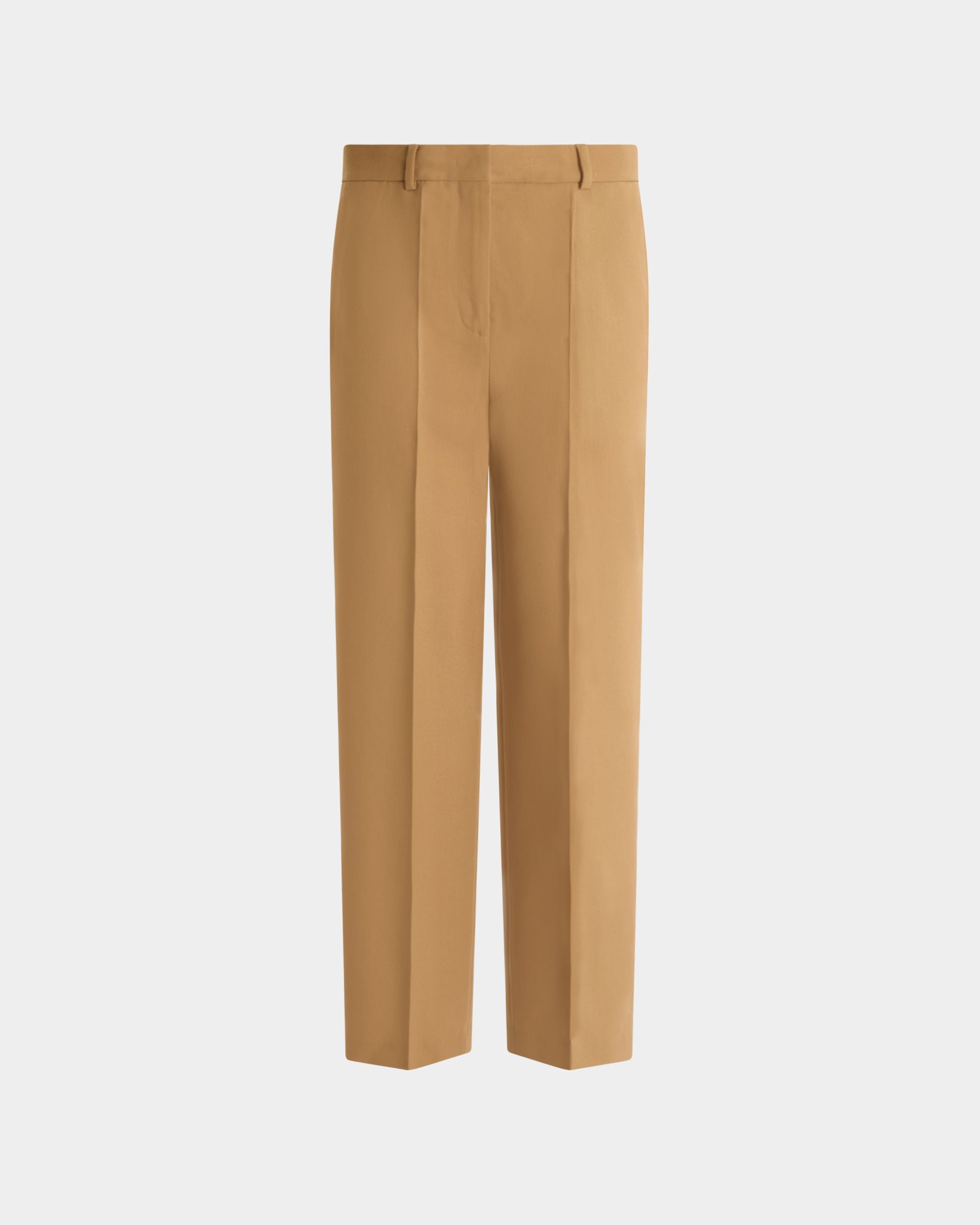 Bally Global - Trousers In Brown Mix Wool And Poly - Brown