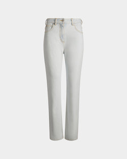 Denim Pants in Light Blue Cotton