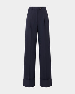 Trousers in Navy Blue Nylon
