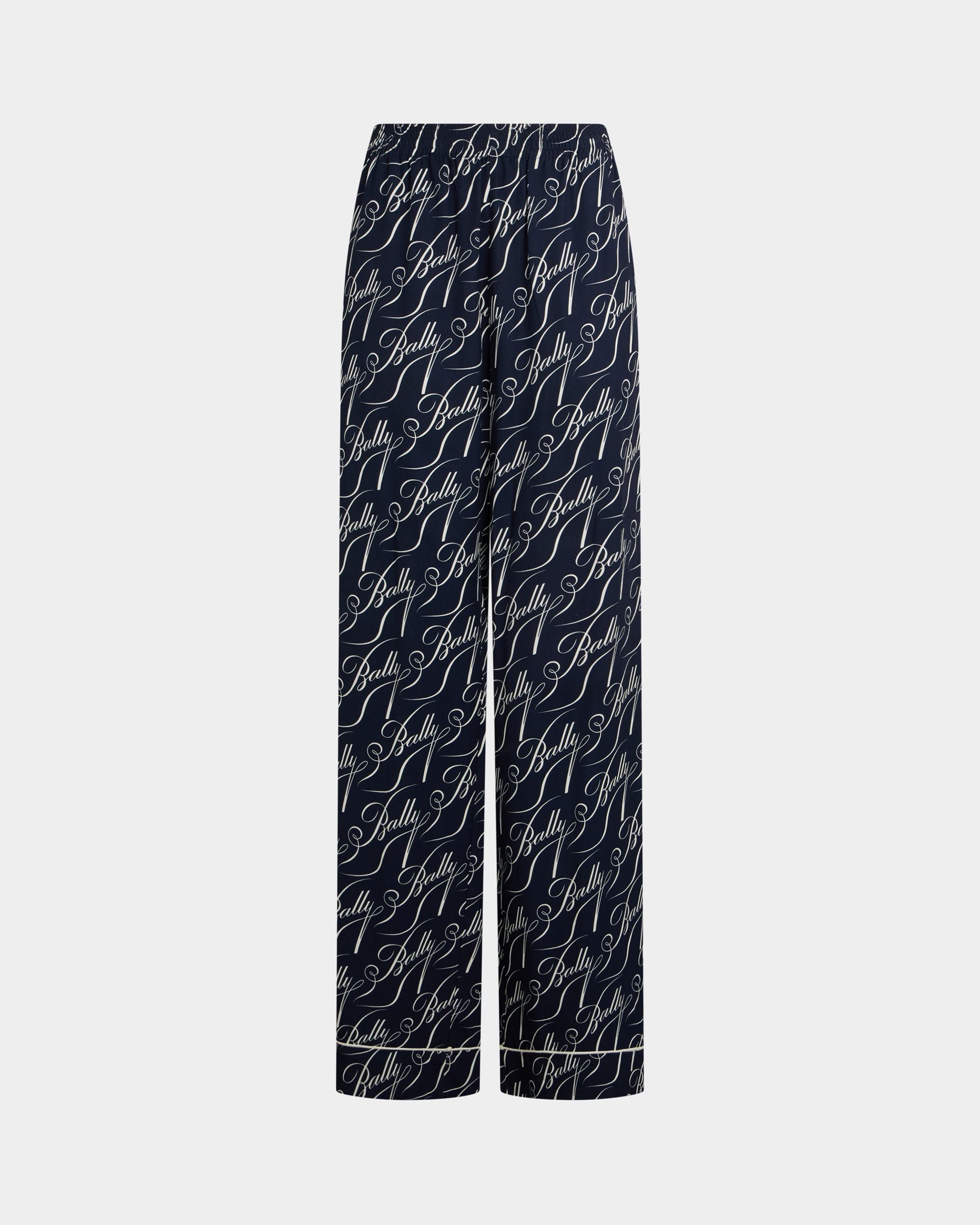 Bally Global - Christmas Capsule Pants in Navy Blue Twill - Blue