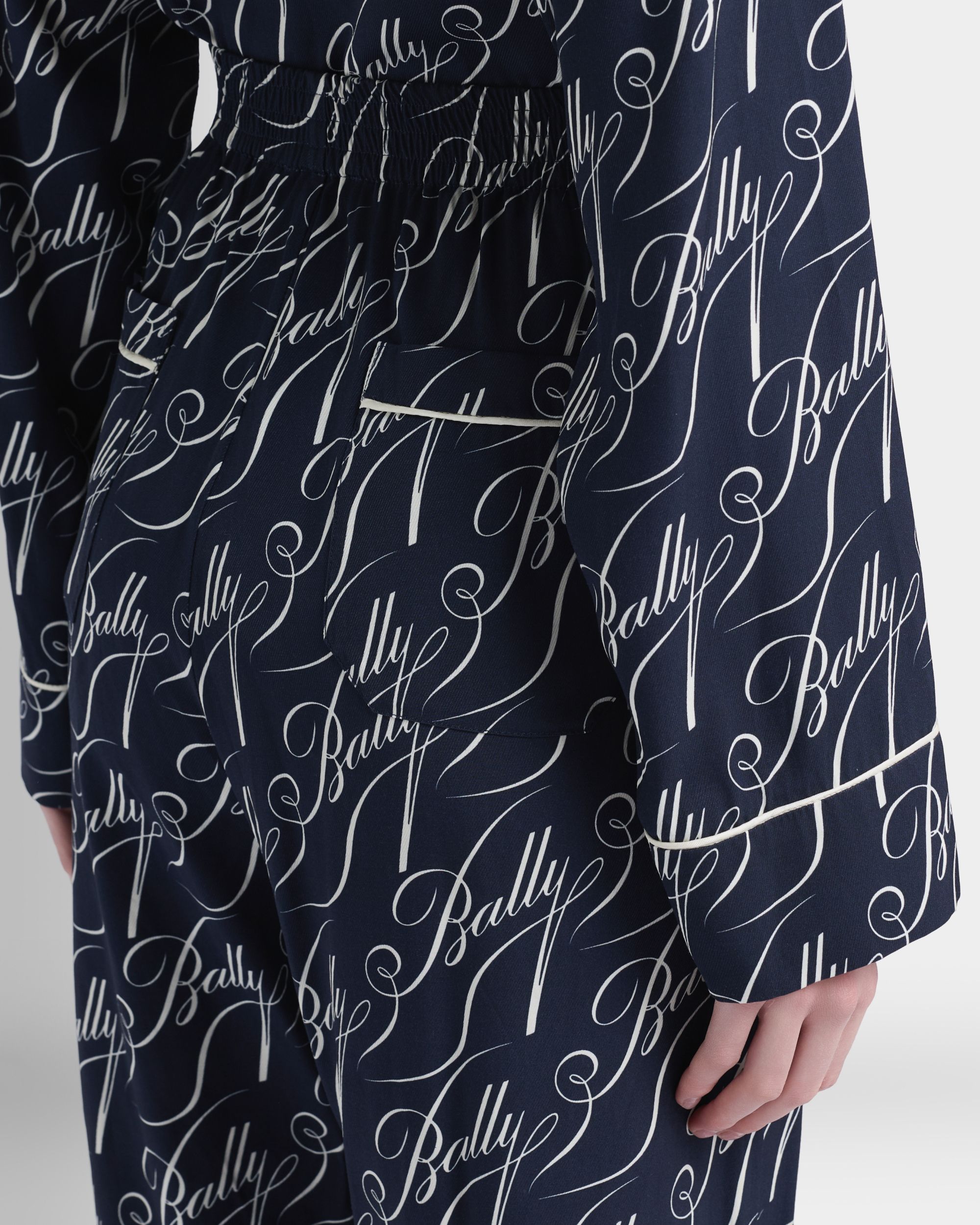 Bally Global - Pantalones de sarga azul marino de la Christmas Capsule - Azul