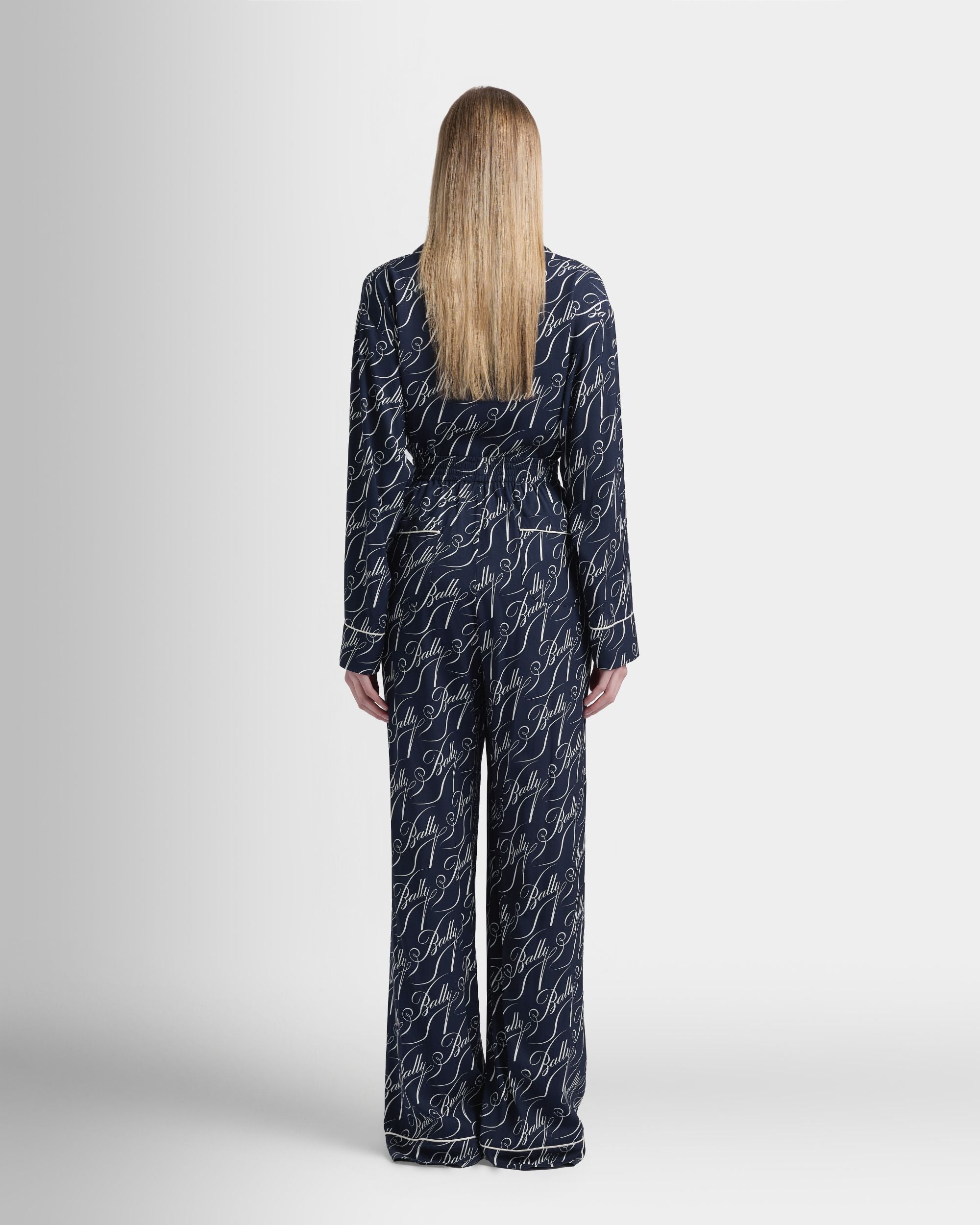 Bally Global - Pantalones de sarga azul marino de la Christmas Capsule - Azul