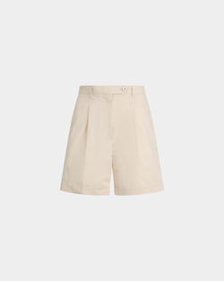 Shorts aus Baumwolle in Elfenbein aus der Tennis Kollektion
