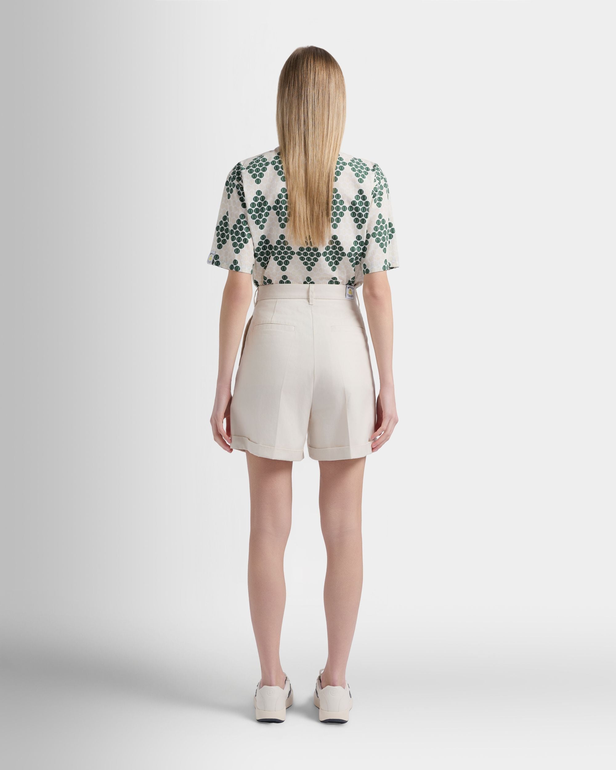 Bally Global - Shorts aus Baumwolle in Elfenbein aus der Tennis Kollektion - White