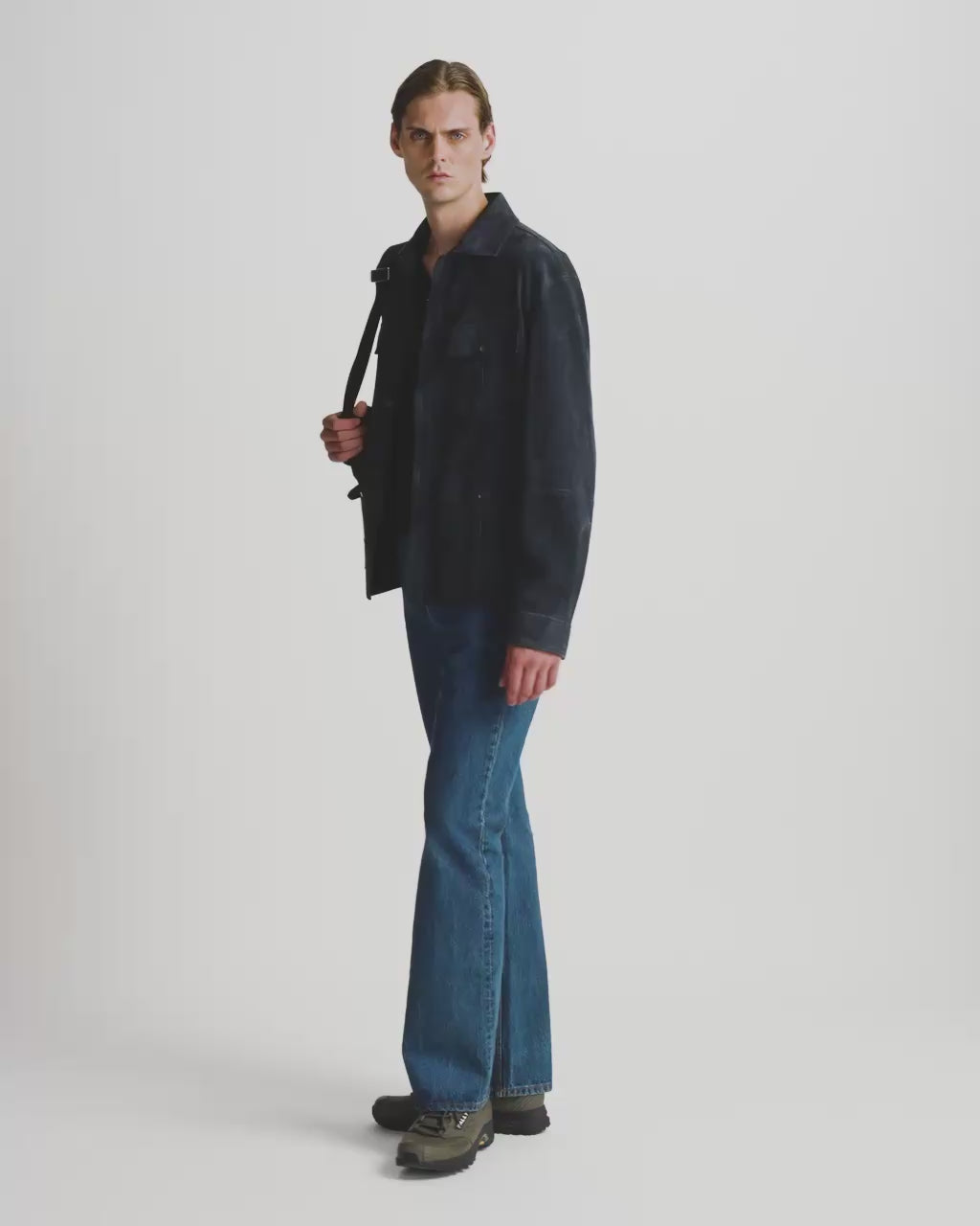 Bally Global - Saharan Jacket in Navy Blue Suede - Blue