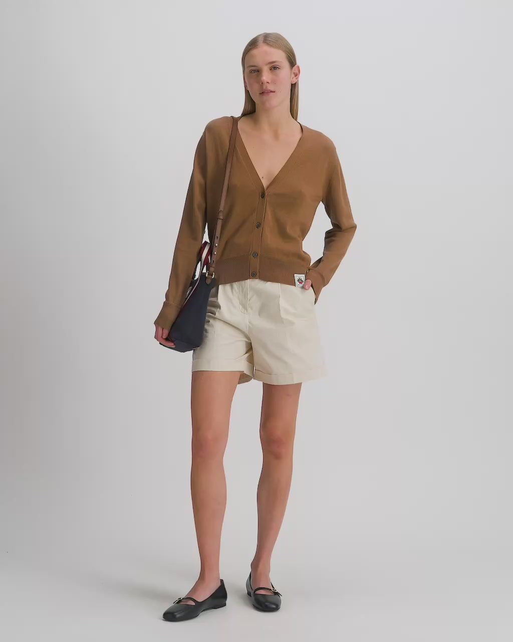 Bally Global - Cardigan in Camel Cotton and Silk - Beige