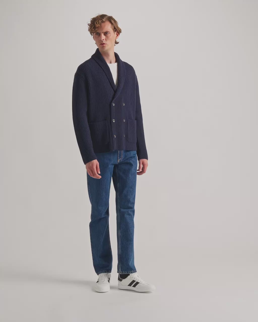 Bally Global - Cárdigan De Lana Navy Blue - Azul