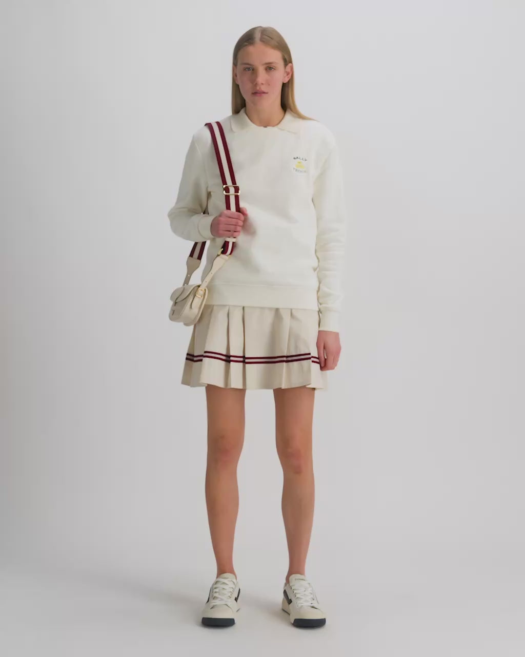 Bally Global - Beckett Minibag in Ivory Perforated Leather - White