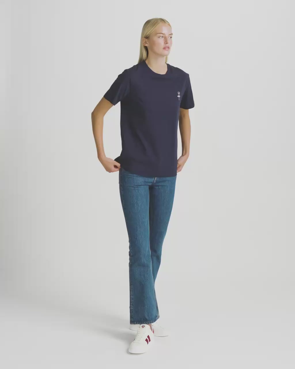 Bally Global - Camiseta De Algodón Navy Blue Con Ballyrina - Azul