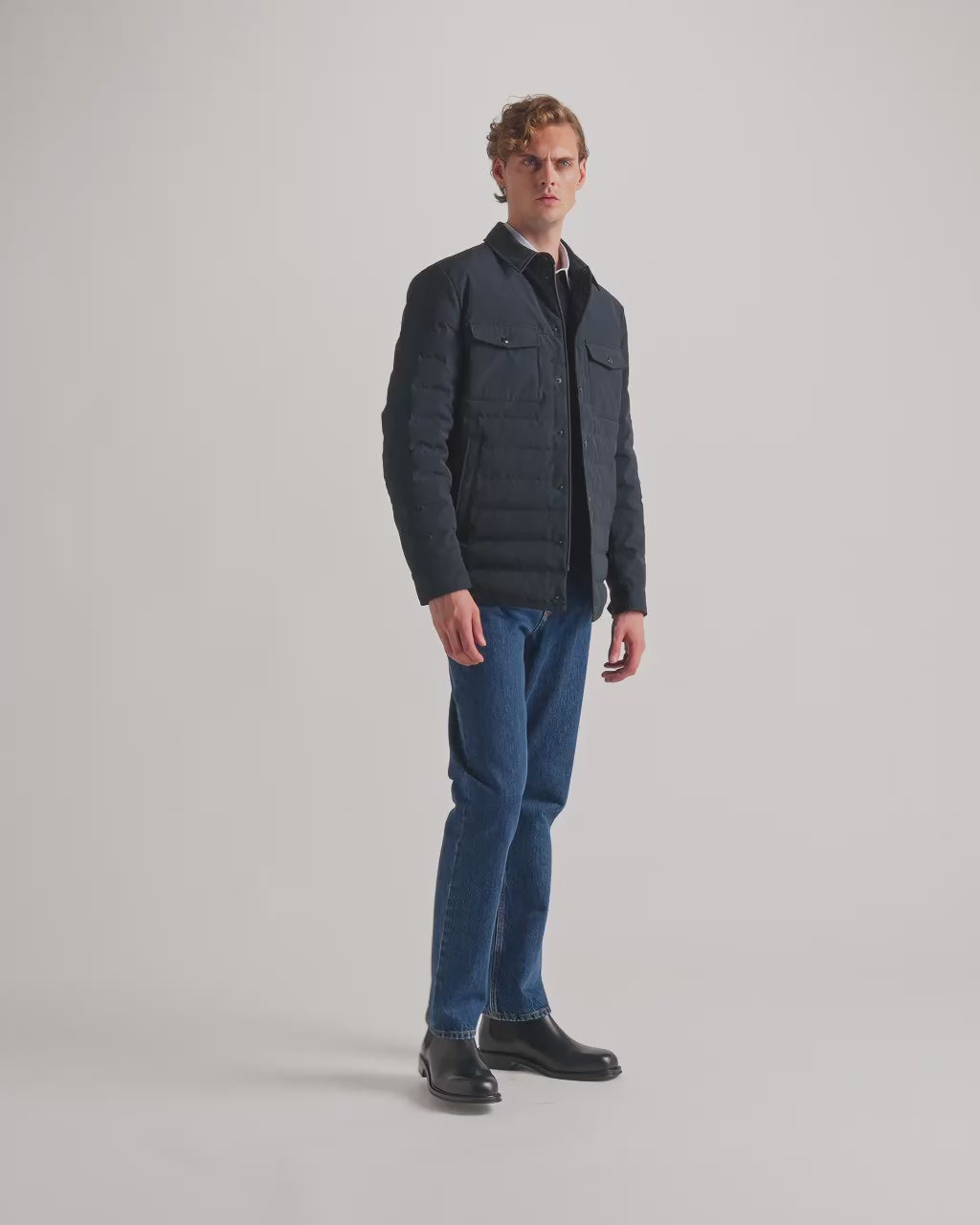 Bally Global - Sobrecamisa De Mezcla De Algodón Y Poliéster Navy Blue - Azul