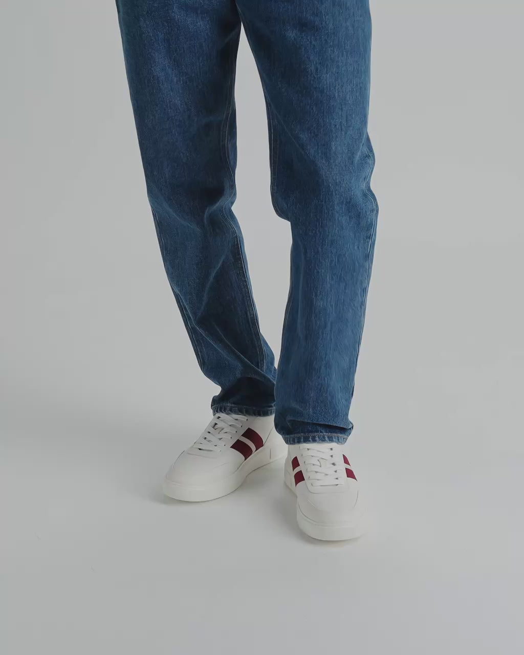 Bally Global - Bally Lift Sneaker in White and Red Leather - White