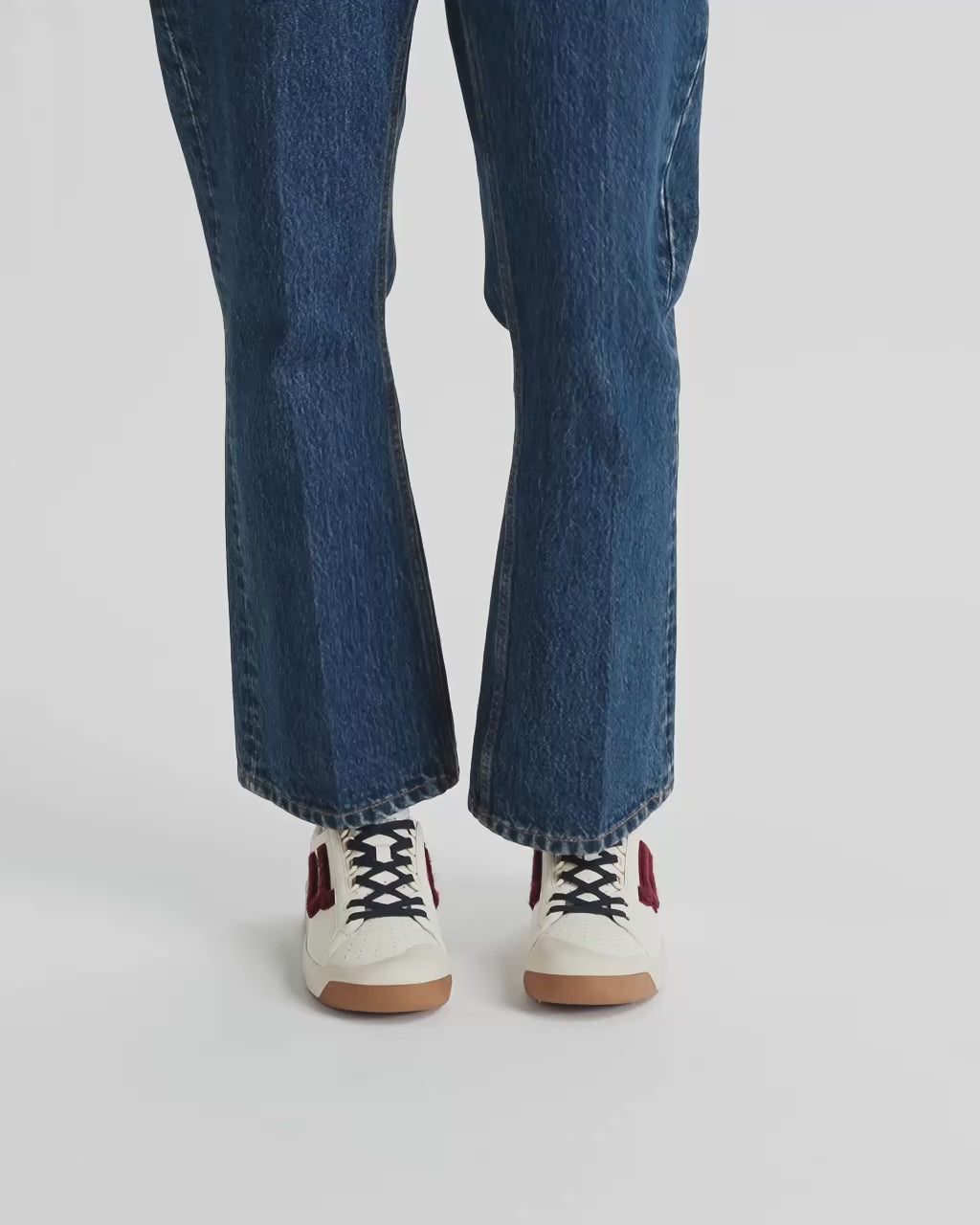 Bally Global - Tennis Collection Sneaker in Ivory Leather and Heritage Red Terrycloth - White