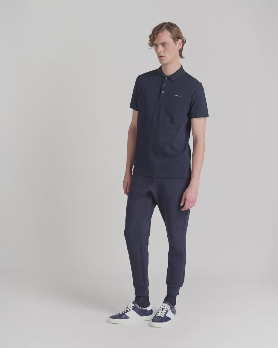 Men's Blue Polo Shirt in Navy Blue Cotton | Bally Global US, image size:960x1200