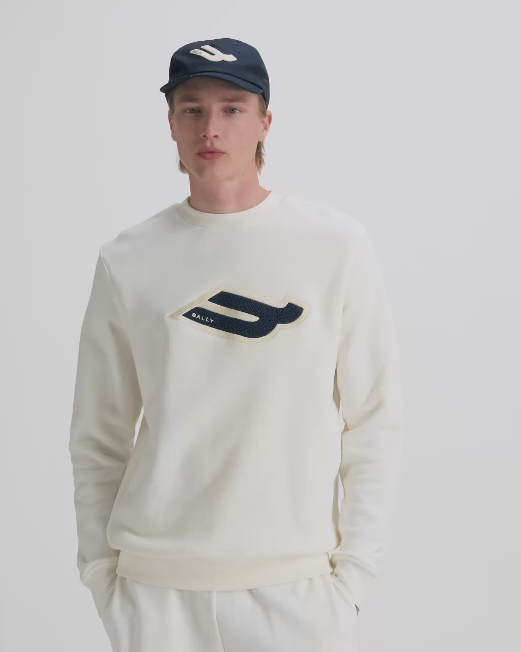 Bally Global - Baseball Hat in Navy Blue Cotton With a B-Wing Patch - Blue