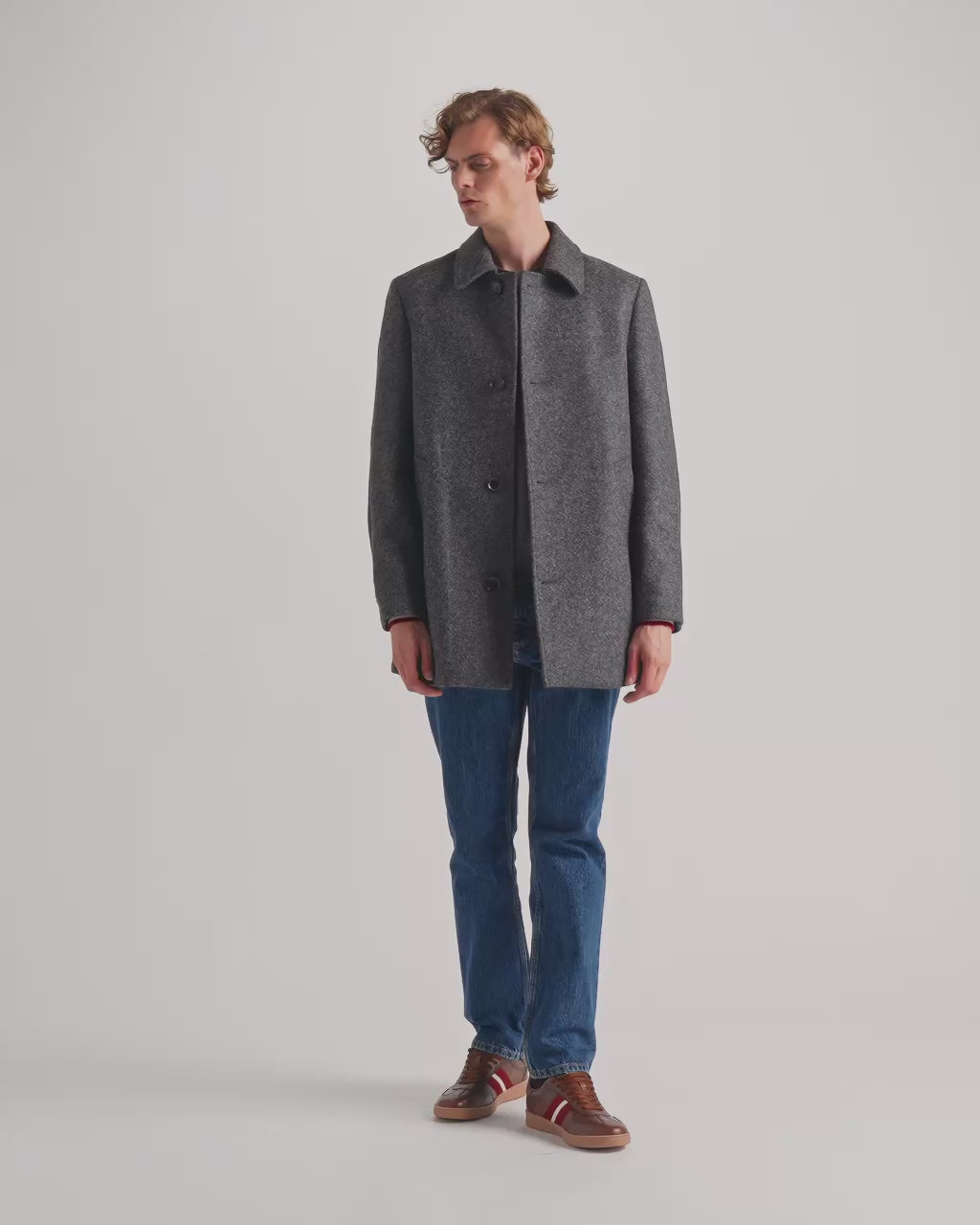 Bally Global - Sobretodo De Lana Gris Oscuro - Gris