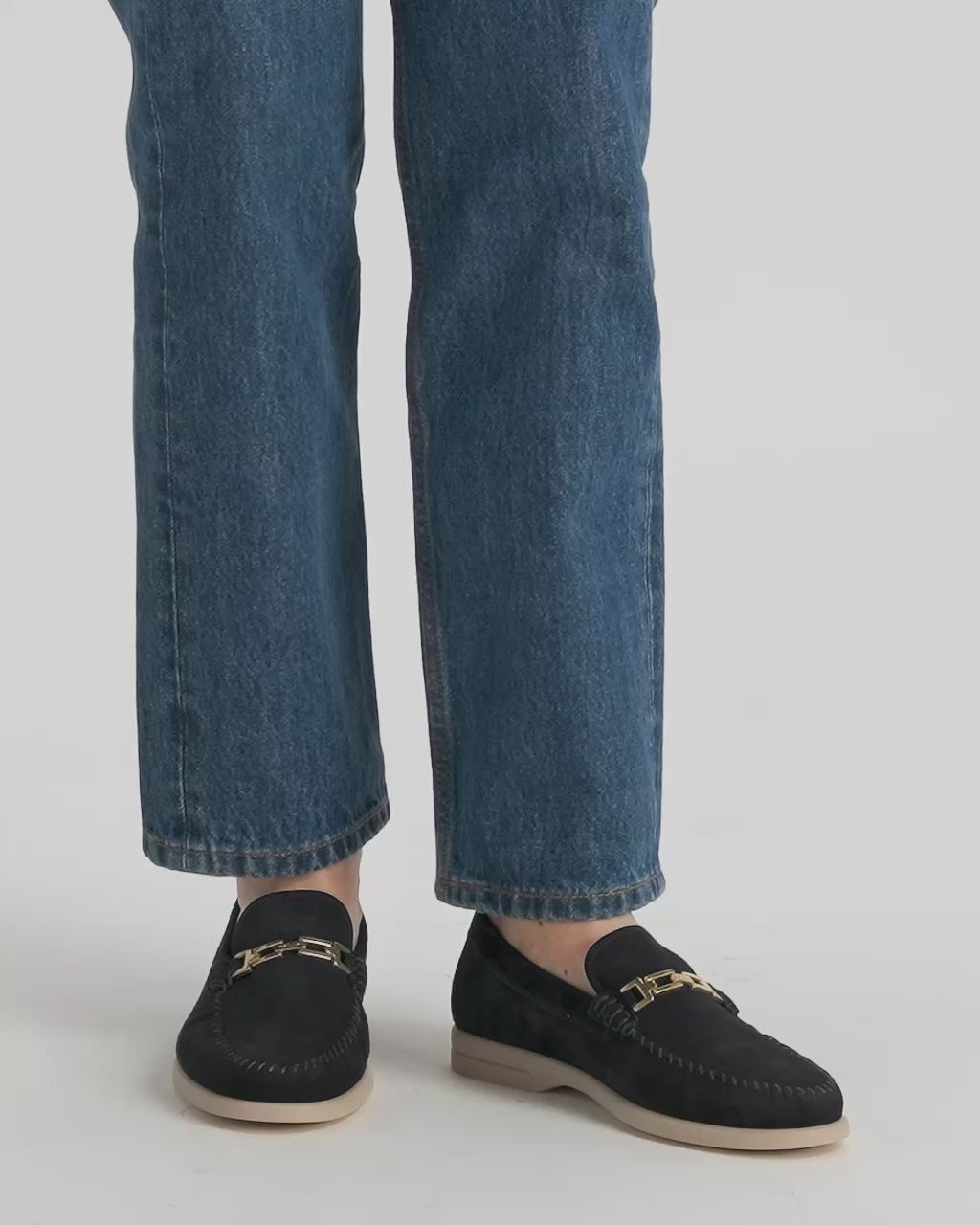Bally Global - Switz Moc Loafer in Navy Blue Suede - Blue