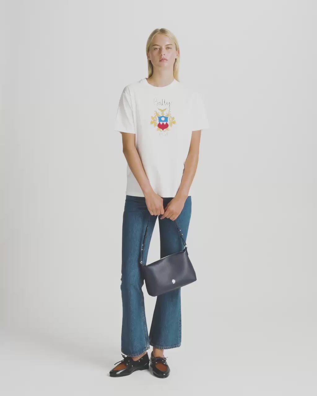 Bally Global - Hera Hobo Bag in Navy Blue Leather - Blue