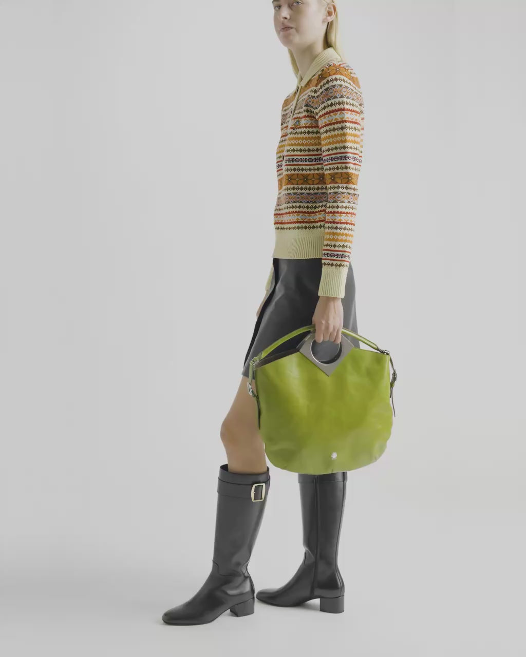 Bally Global - Anni Shoulder Bag in Matcha Green Leather - Green