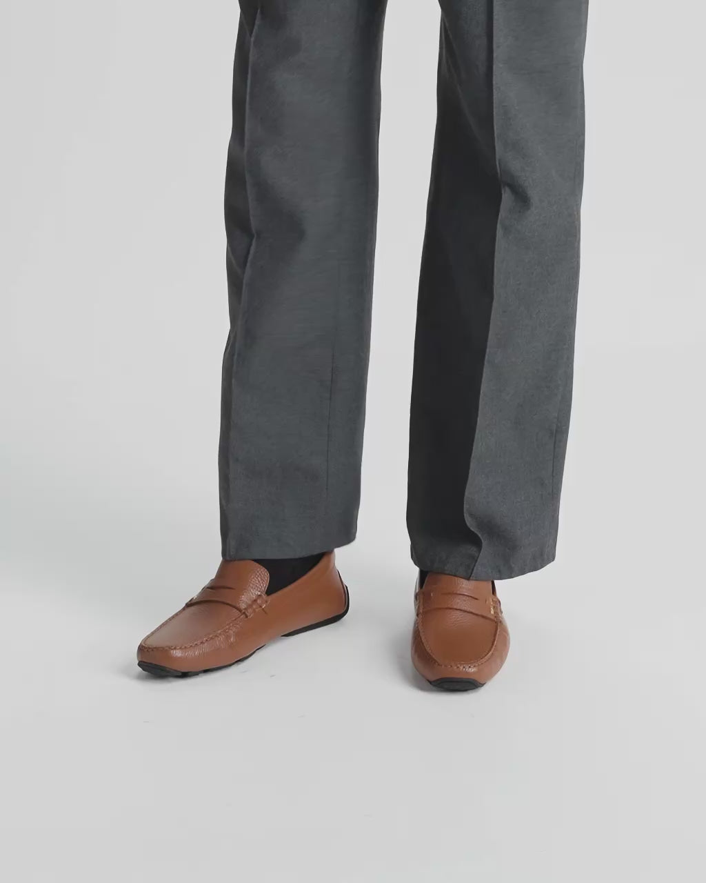 Bally Global - Chaussure driver Pilot en cuir grainé marron - Marron