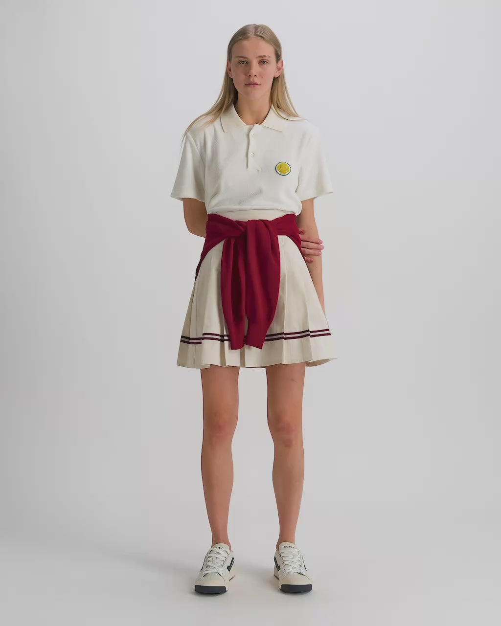 Bally Global - Rock aus Baumwolle in Elfenbein mit Bally-Ribbon-Details aus der Tennis Collection - White