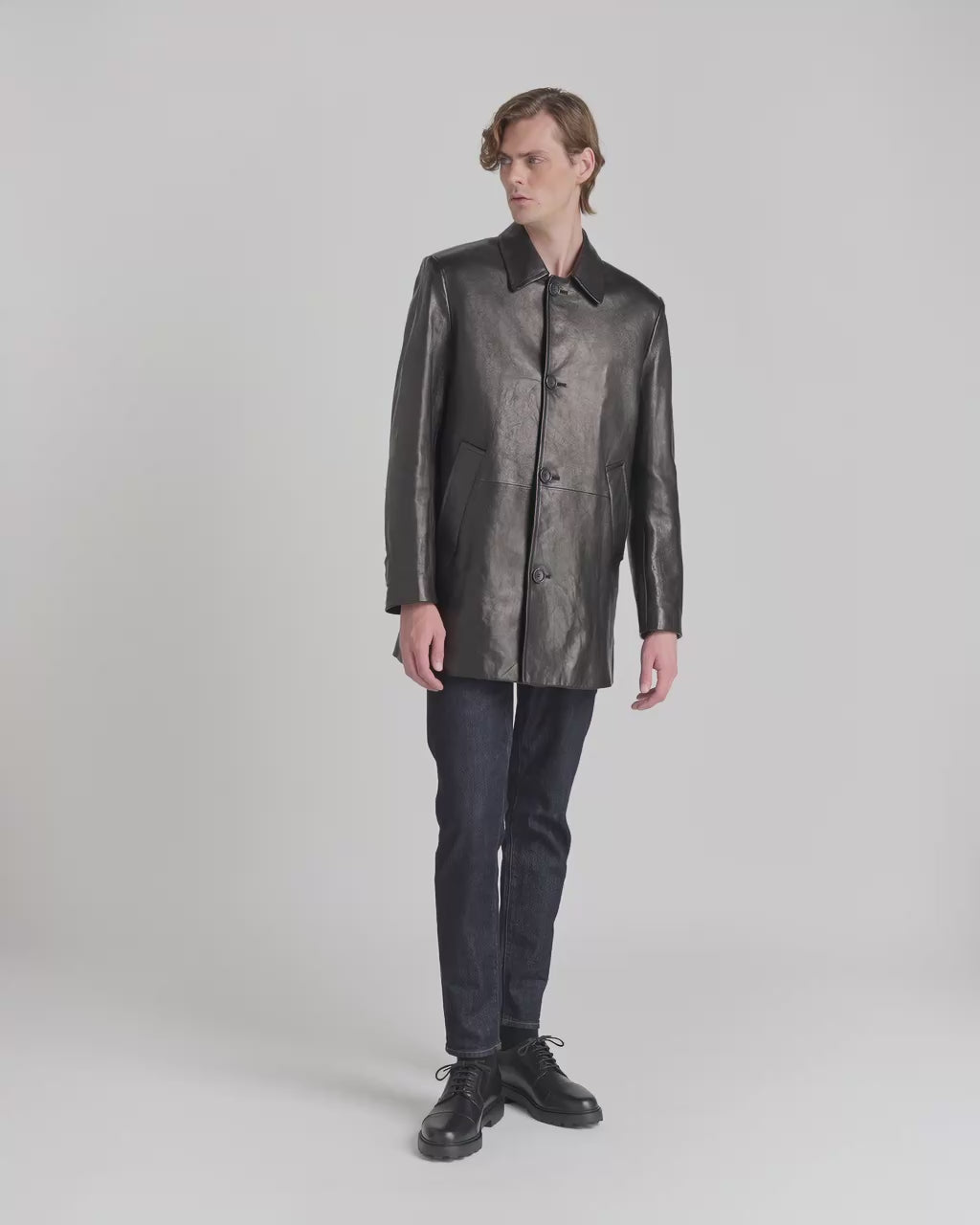 Bally Global - Car Coat in Black Leather - Black