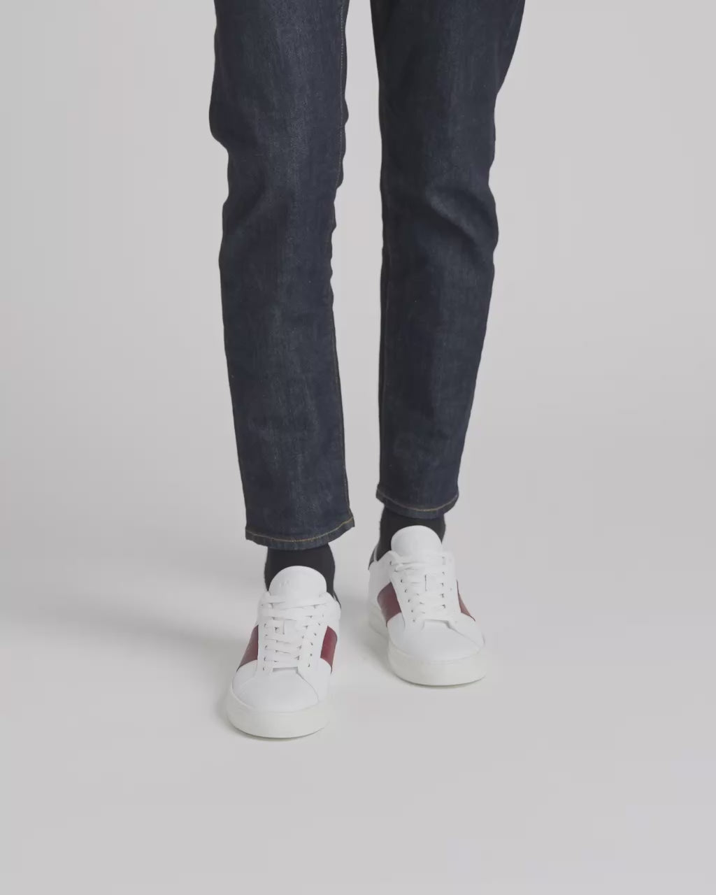 Bally Global - Hedon Sneaker in White and Red Leather - White