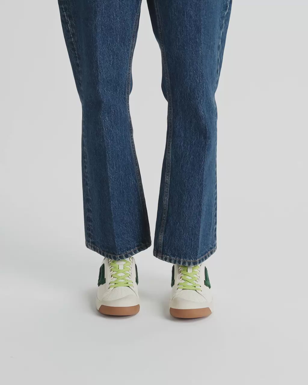 Bally Global - Tennis Collection Sneaker in Ivory and Green Leather - White