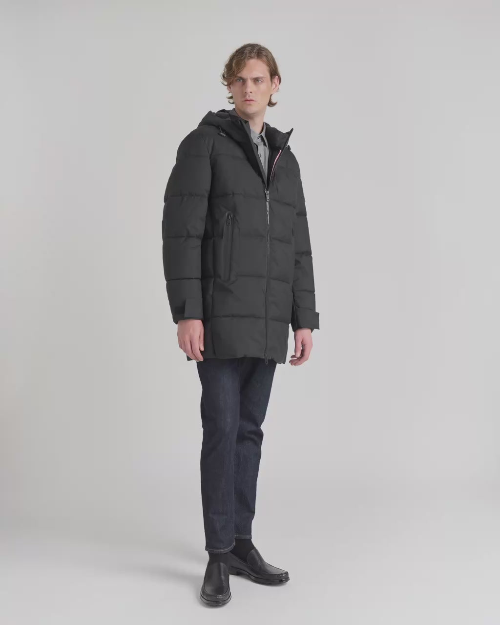 Bally Global - Medium Length Puffer in Black Polyester - Black