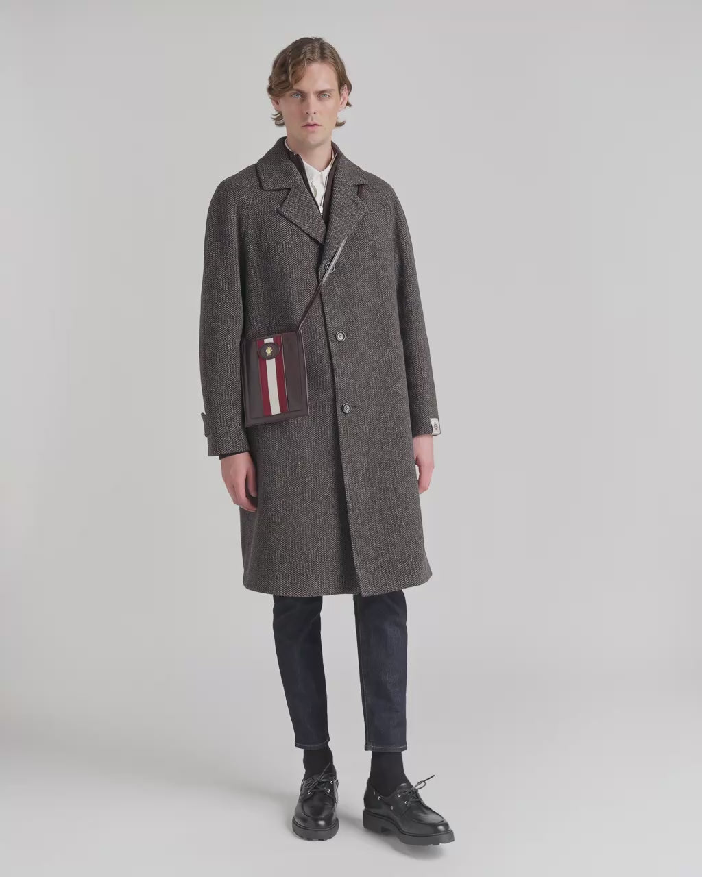 Bally Global - Beckett Crossbody Bag in Deep Burgundy Leather - Burgundy