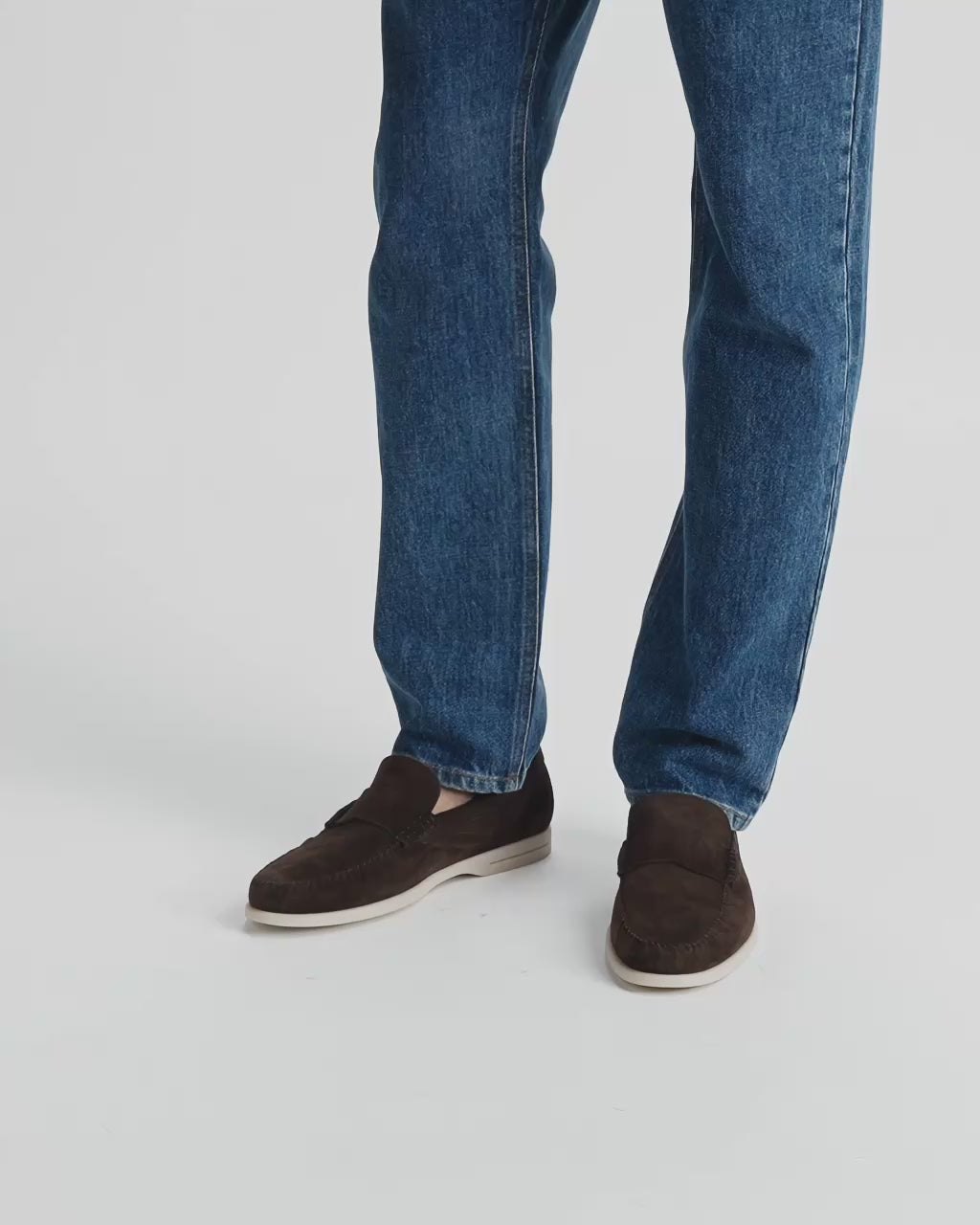 Bally Global - Loafer Switz Moc aus Veloursleder in Ebenholzschwarz - Brown