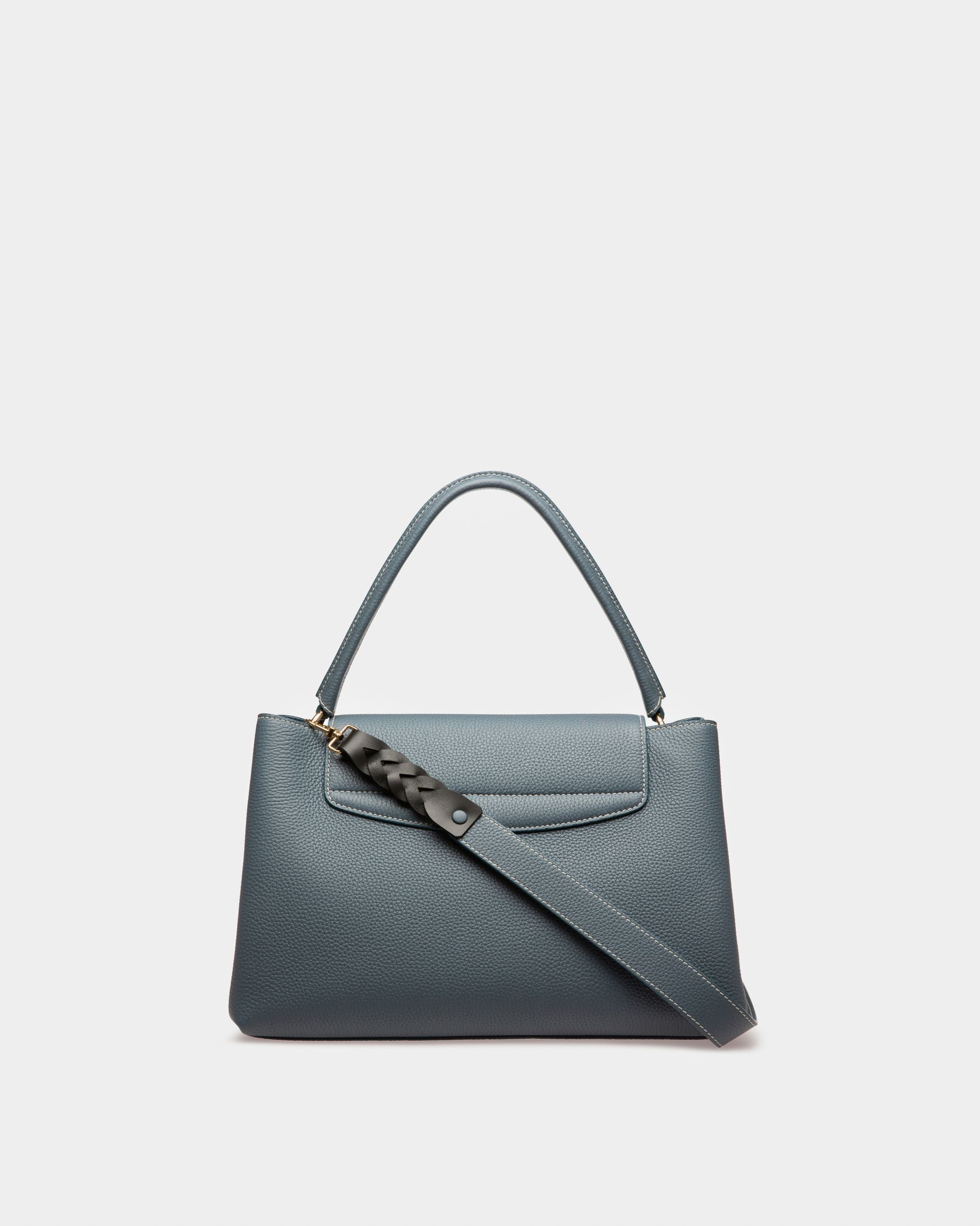 Layka Bolso De Mano En Piel De Color Azul - Mujer - Bally - 02
