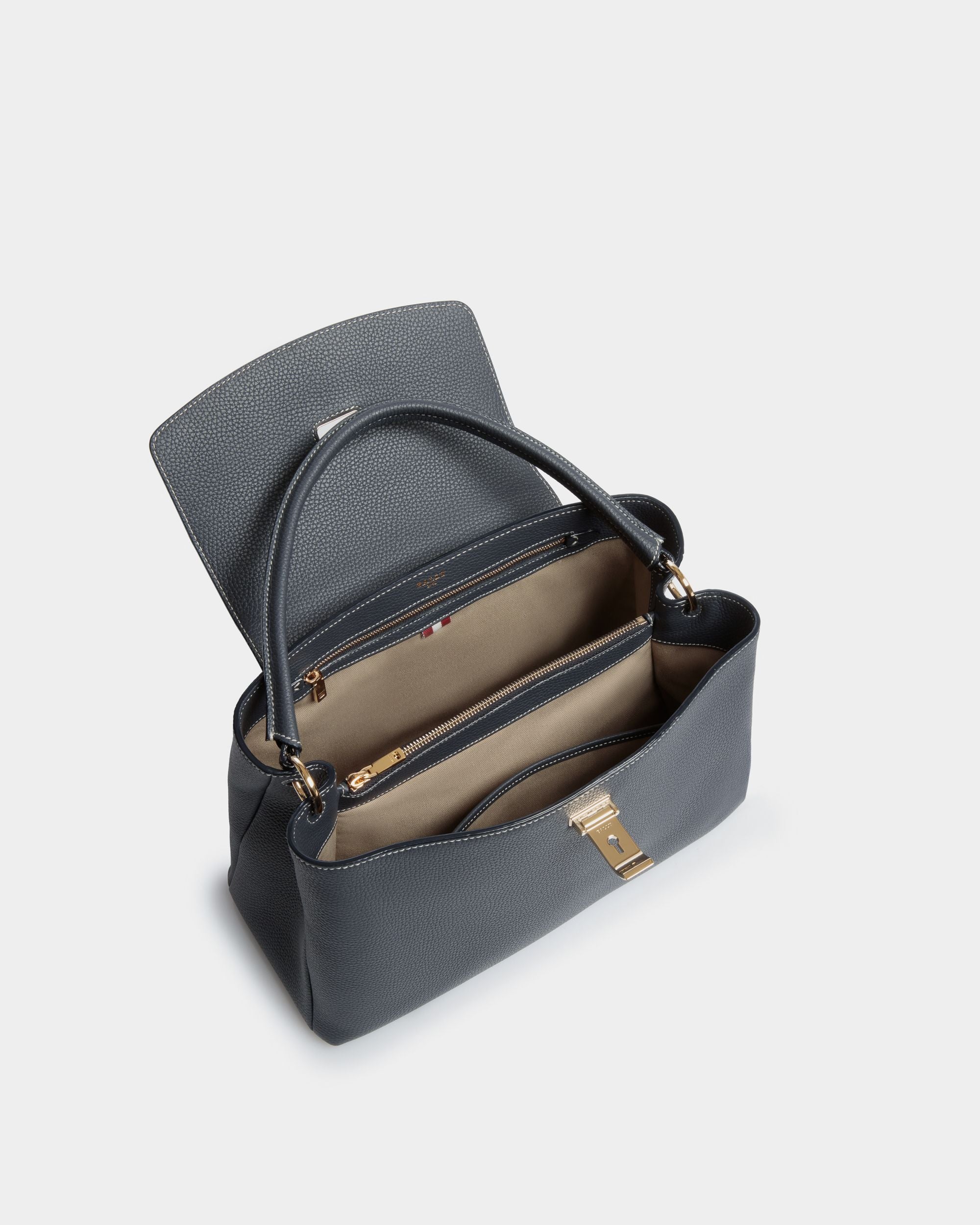 Lock Me Top Handle Bag in Leather - Women's - Bally - 04