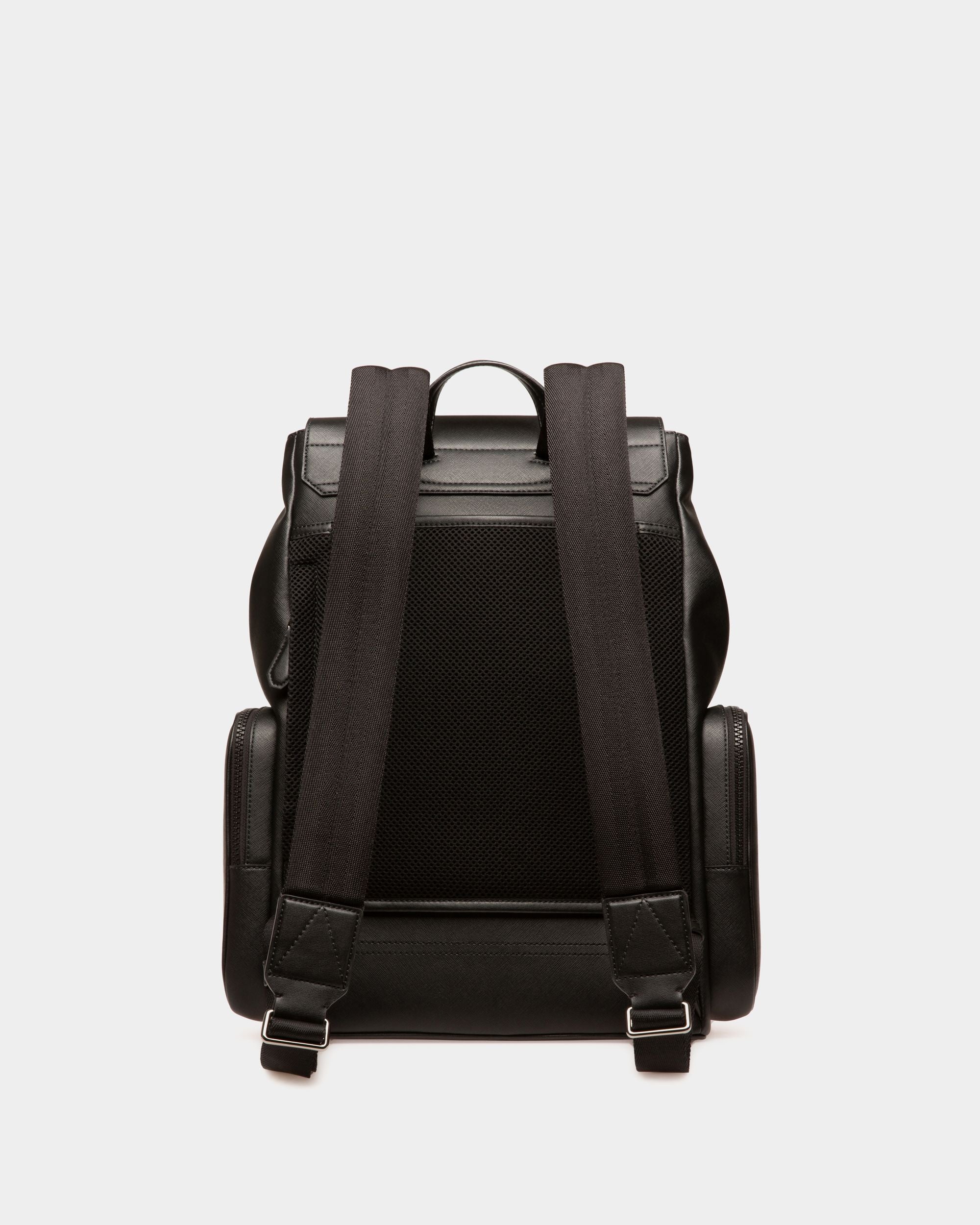Maxi Recycled Leather Backpack In Black - Men's - Bally - 03