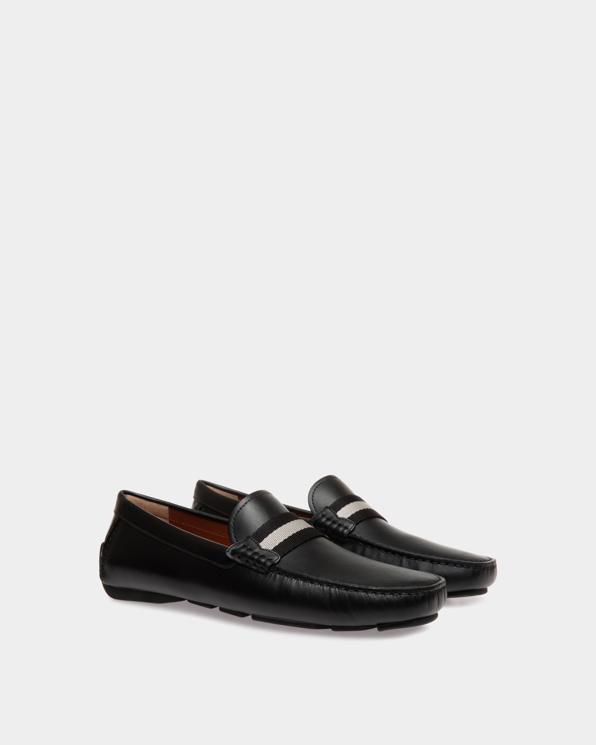 Waltec Leather Drivers In Black - Men's - Bally - 02