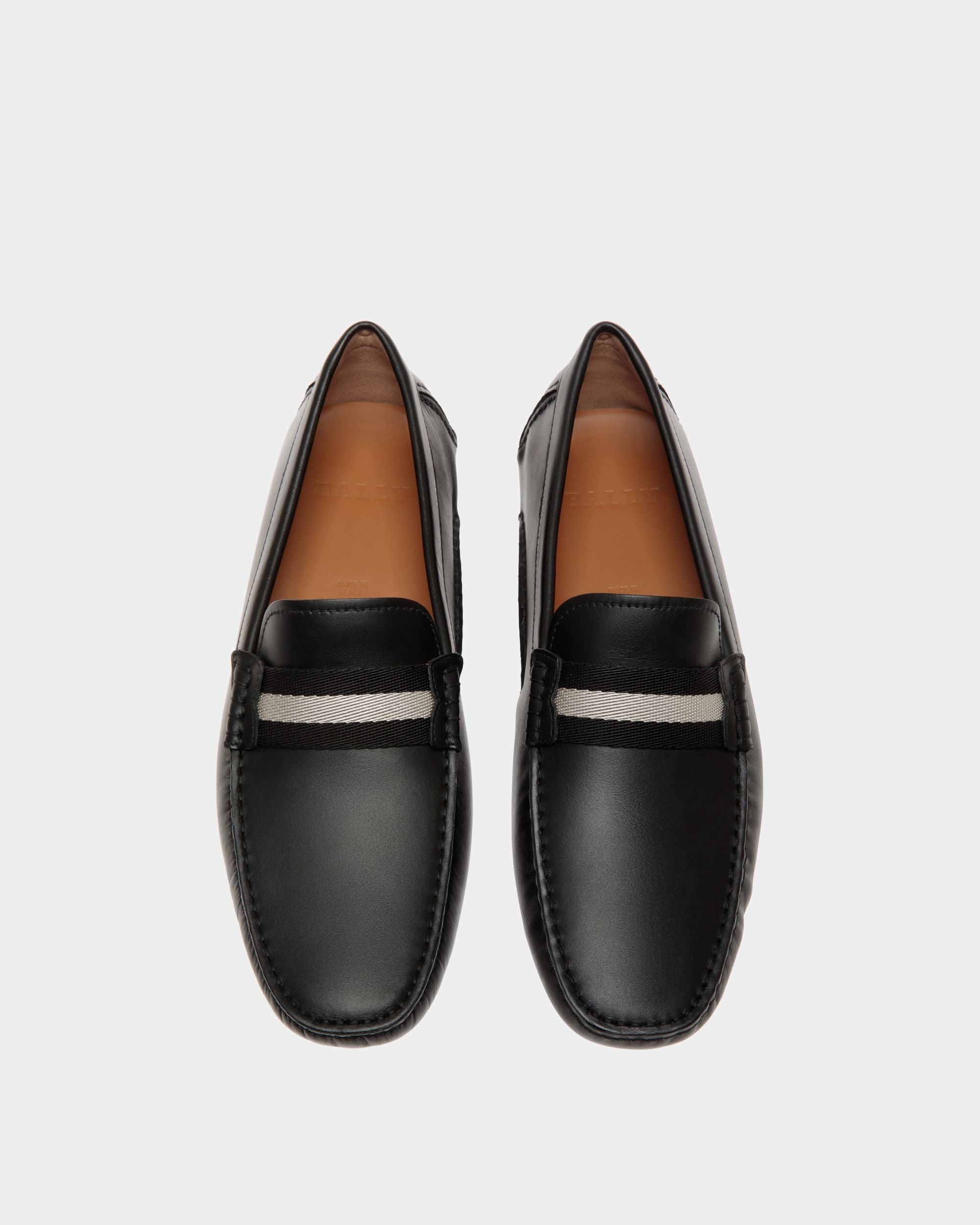 Waltec Leather Drivers In Black - Men's - Bally - 04